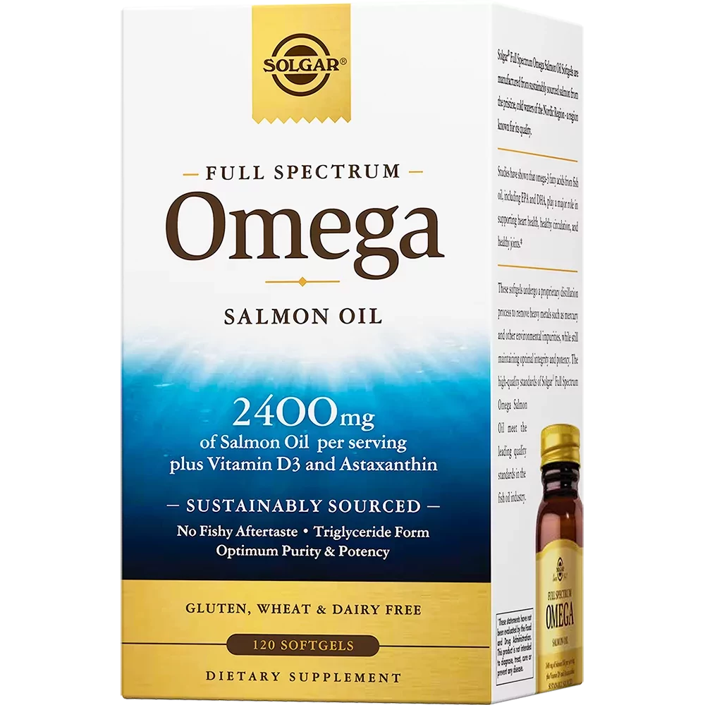 ОМЕГА КОМПЛЕКС ИЗ ДИКОГО ОКЕАНИЧЕСКОГО ЛОСОСЯ №120 КАПС СОЛГАР (SOLGAR)