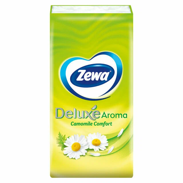 ПЛАТОЧКИ БУМАЖНЫЕ ZEWA (ЗЕВА) DELUХУ AROMA CAMOMILE №10