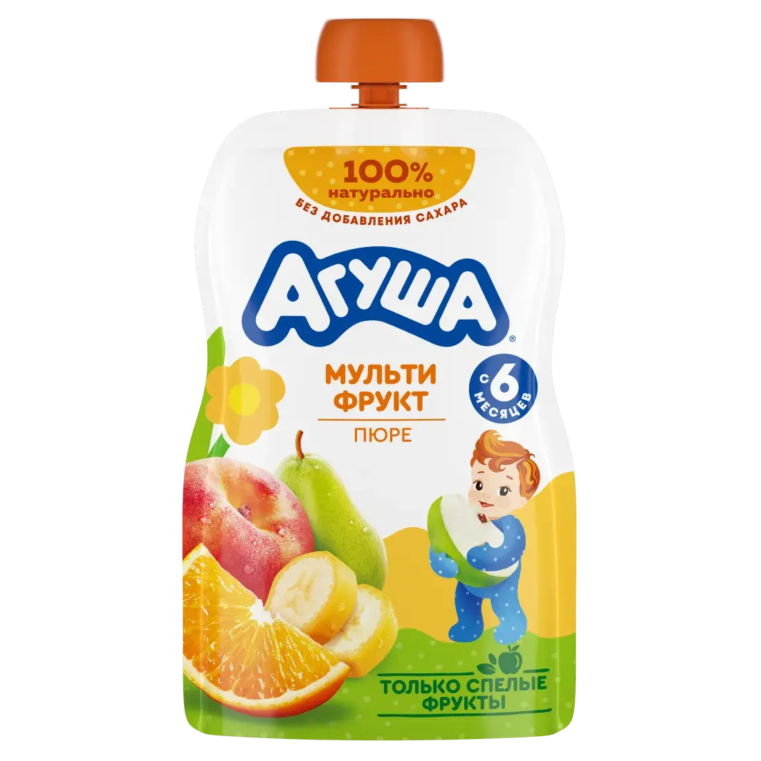 ПЮРЕ ФРУКТОВОЕ АГУША С 6 МЕС МУЛЬТИФРУКТ 90ГР