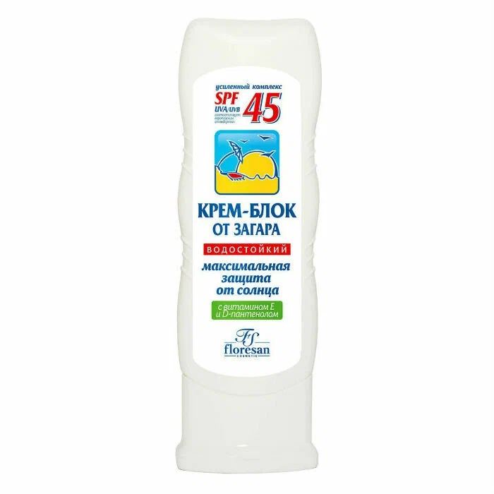 КРЕМ СОЛНЦЕЗАЩИТНЫЙ Д/ЛИЦА И ТЕЛА FLORESAN (ФЛОРЕСАН) БЛОК ВОДОСТОЙКИЙ SPF45 60МЛ