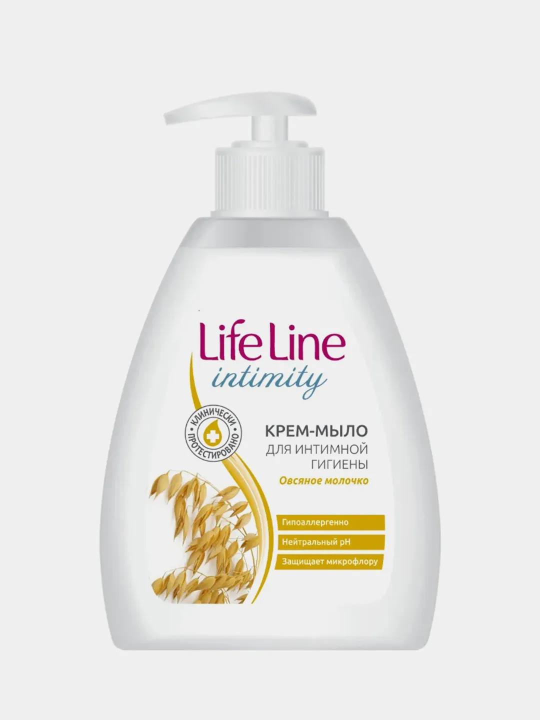 Мыло жидкое LIFE LINE (ЛАЙФ ЛАЙН) д/интим гигиены Овсяное Молочко 280г