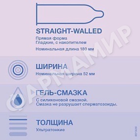 ПРЕЗЕРВАТИВЫ DUREX (ДЮРЕКС) INVISIBLE УЛЬТРАТОНКИЕ №12