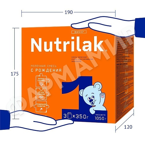 СМЕСЬ МОЛОЧНАЯ NUTRILAK (НУТРИЛАК) BASIC №1 АДАП НАЧ C 0 МЕС 1050ГР