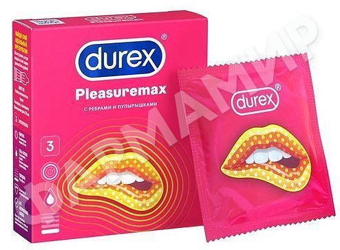 ПРЕЗЕРВАТИВЫ DUREX (ДЮРЕКС) PLEASUREMAX С РЕБРАМИ И ПУПЫРЫШКАМИ №3