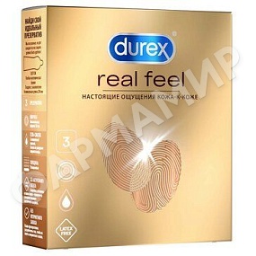 ПРЕЗЕРВАТИВЫ DUREX (ДЮРЕКС) REAL FEEL ДЛЯ ЕСТЕСТВ ОЩУЩЕНИЙ №3