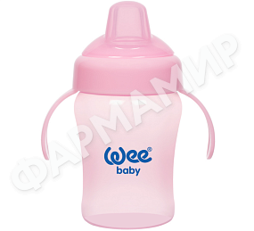 Непроливайка WEE BABY (ВИИ БЕЙБИ) Антиколиковая с ручками цветные 240мл (ПП) (775)