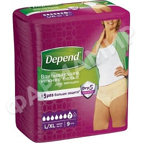 ПОДГУЗНИКИ-ТРУСИКИ УРОЛОГИЧЕСКИЕ DEP PANTS (ДИП ПЭНТС) L/XL №9 ЖЕН