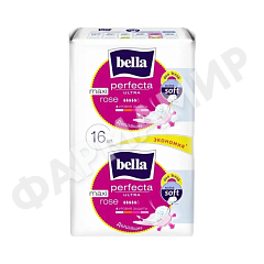 ПРОКЛАДКИ BELLA (БЕЛЛА) PERFECTA ULT MAXI ROSE 16ШТ БЕЛАЯ СЕРИЯ