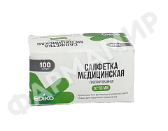САЛФЕТКИ СПИРТОВЫЕ Д/ИНЪЕК EDIKO (ЭДИКО) 30*65ММ №100