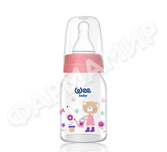 БУТЫЛОЧКА WEE BABY (ВИИ БЕЙБИ) КЛАССИК СИЛИКОН 125МЛ (ПП) (851)