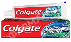 ПАСТА ЗУБНАЯ COLGATE (КОЛГЕЙТ) TRIPLE ACTION (ТРОЙНОЕ ДЕЙСТВИЕ) 100МЛ