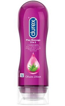 ГЕЛЬ-СМАЗКА DUREX (ДЮРЕКС) PLAY MASSAGE 2В1 АЛОЭ ВЕРА 200МЛ