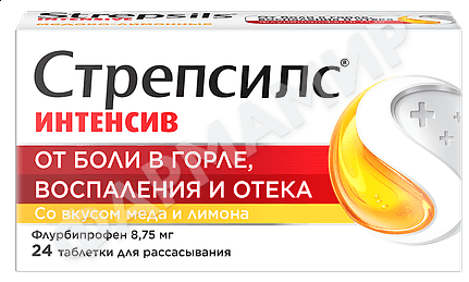 СТРЕПСИЛС ИНТЕНСИВ №24 ТАБЛ МЕД-ЛИМОН