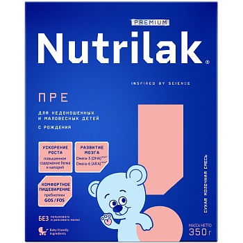 СМЕСЬ МОЛОЧНАЯ NUTRILAK (НУТРИЛАК) ПРЕ 350ГР