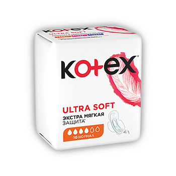 ПРОКЛАДКИ KOTEX (КОТЕКС) ULTRA NORMAL 4К 10ШТ (МЯГКАЯ ПОВЕРХНОСТЬ)