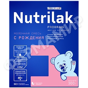 СМЕСЬ МОЛОЧНАЯ NUTRILAK (НУТРИЛАК) PREMIUM №1 C 0 ДО 6МЕС 300ГР