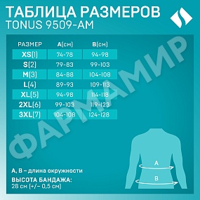 ПОЯС МЕД ЭЛАСТ СОГРЕВ С ШЕРСТЬЮ ANGORA ИMERINO 9509-AM -1 ТОНУС