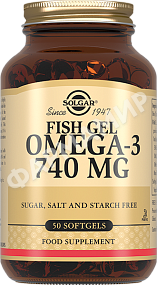 РЫБИЙ ЖИР ОМЕГА-3 740МГ №50 КАПС СОЛГАР (SOLGAR)