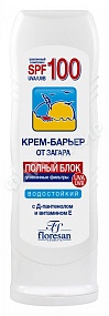 Крем солнцезащитный д/лица и тела FLORESAN (ФЛОРЕСАН) БАРЬЕР Полный Блок SPF100 125мл (НДС)