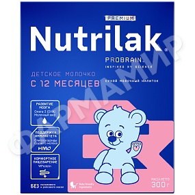 СМЕСЬ МОЛОЧНАЯ NUTRILAK (НУТРИЛАК) PREMIUM №3 C 12 МЕС 600ГР