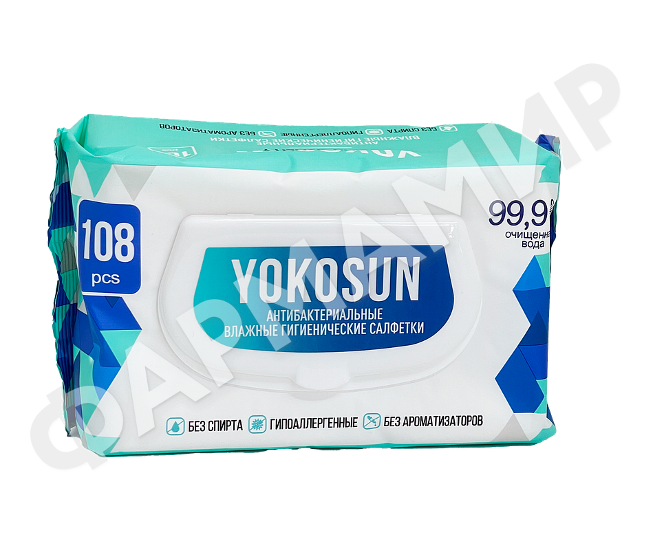 САЛФЕТКИ ВЛАЖНЫЕ YOKOSUN (ЙОКОСАН) антибак №108