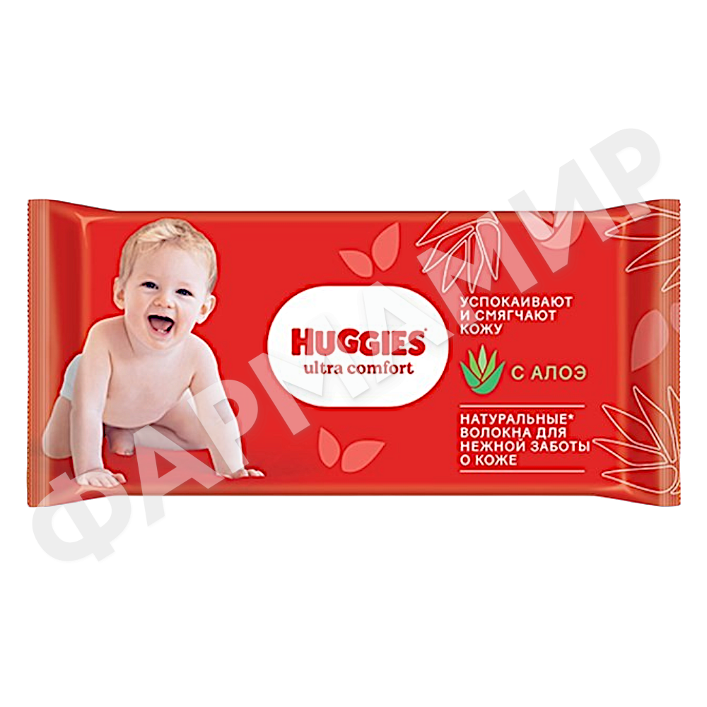 САЛФЕТКИ ВЛАЖНЫЕ Д/ДЕТЕЙ HUGGIES (ХАГГИС) ULTRA COMFORT №56