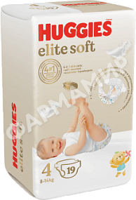 ПОДГУЗНИКИ HUGGIES (ХАГГИС) ELITE SOFT 4 №19