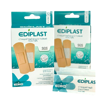 ПЛАСТЫРЬ СТАНДАРТНЫЙ ВОДОСТОЙКИЙ  №10 EDIPL ASТ (ЭДИКО)
