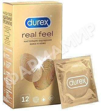 ПРЕЗЕРВАТИВЫ DUREX (ДЮРЕКС) REAL FEEL ДЛЯ ЕСТЕСТВ ОЩУЩЕНИЙ №12