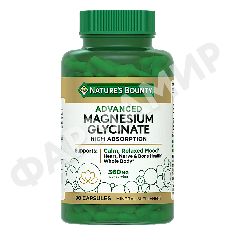 ГЛИЦИНАТ МАГНИЯ 1158МГ №90 КАПС NATURE'S BOUNTY