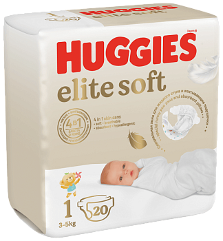 ПОДГУЗНИКИ HUGGIES (ХАГГИС) ELITE SOFT - 1 №20