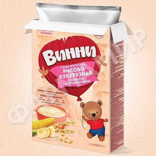 КАША МОЛОЧНАЯ ВИННИ РИСОВО-КУКУРУЗНАЯ БАНАН ПРЕБИОТИКИ 200ГР