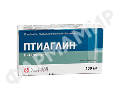 ПТИАГЛИН 100МГ №28 ТАБЛ
