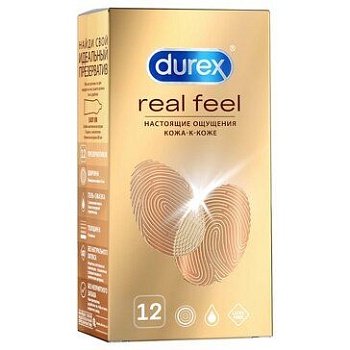 ПРЕЗЕРВАТИВЫ DUREX (ДЮРЕКС) REAL FEEL ДЛЯ ЕСТЕСТВ ОЩУЩЕНИЙ №12