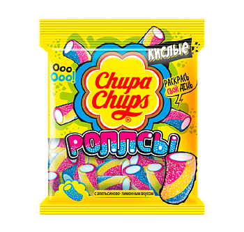 МАРМЕЛАД CHUPA CHUPS (ЧУПА ЧУПС) РОЛЛСЫ КИСЛЫЕ 70ГР ЛИМОН