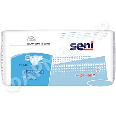 ПОДГУЗНИКИ УРОЛОГИЧЕСКИЕ SENI (СЭНИ) SUPER MEDIUM 2 №30