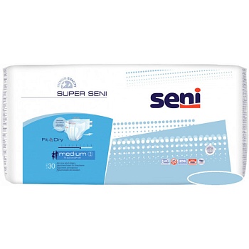 ПОДГУЗНИКИ УРОЛОГИЧЕСКИЕ SENI (СЭНИ) SUPER MEDIUM 2 №30