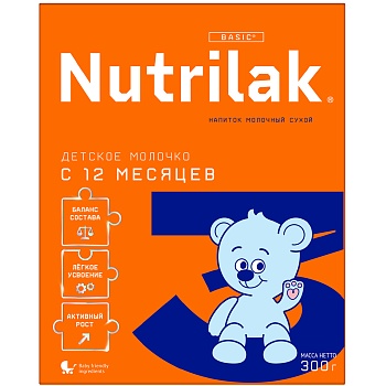 СМЕСЬ МОЛОЧНАЯ NUTRILAK (НУТРИЛАК) №3 C 12 МЕС 300ГР