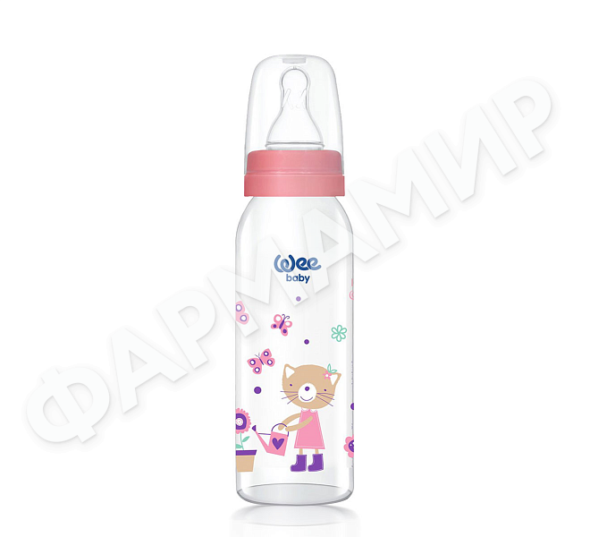БУТЫЛОЧКА WEE BABY (ВИИ БЕЙБИ) КЛАССИК СИЛИКОН 250МЛ (ПП) (852)