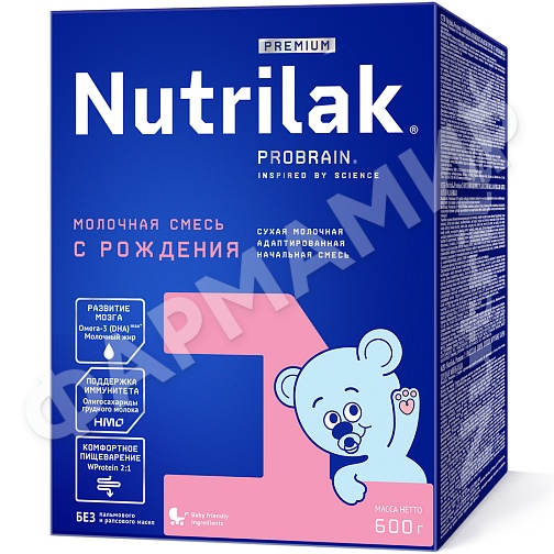 СМЕСЬ МОЛОЧНАЯ NUTRILAK (НУТРИЛАК) PREMIUM №1 C 0 ДО 6МЕС 600ГР