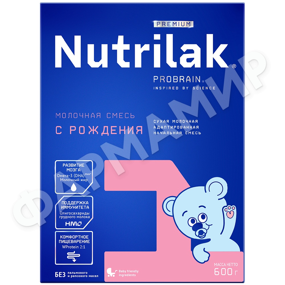 СМЕСЬ МОЛОЧНАЯ NUTRILAK (НУТРИЛАК) PREMIUM №1 C 0 ДО 6МЕС 600ГР