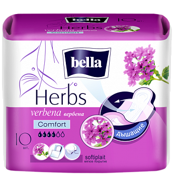 ПРОКЛАДКИ BELLA (БЕЛЛА) HERBS VERBENA COMFORT 3К 10ШТ