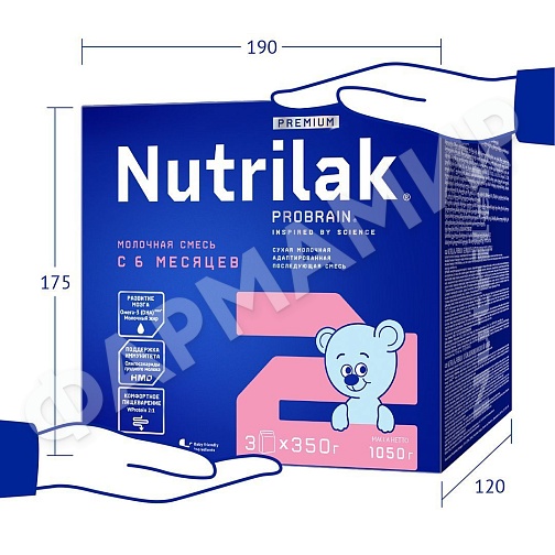 СМЕСЬ МОЛОЧНАЯ NUTRILAK (НУТРИЛАК) PREMIUM №2 АДАП ПОСЛ C 6 МЕС 1050ГР