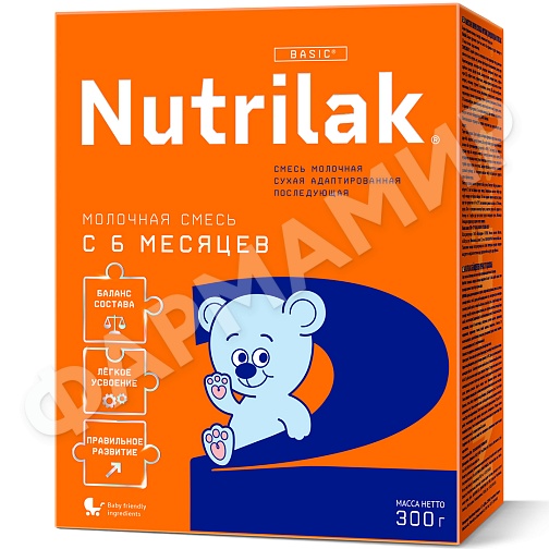 СМЕСЬ МОЛОЧНАЯ NUTRILAK (НУТРИЛАК) №2 ПОСЛЕДУЮЩАЯ 300ГР