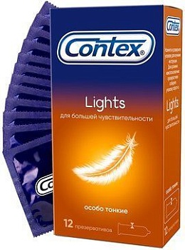 ПРЕЗЕРВАТИВЫ CONTEX (КОНТЕКС) LIGHTS ОСОБО ТОНКИЕ №12